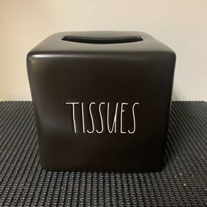 Rae Dunn TISSUES ceramic tissue box cover